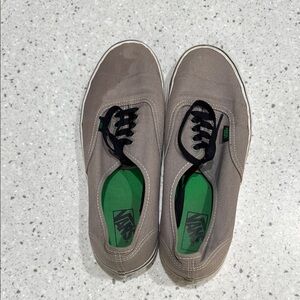 Vans Gray Canvas Shoes with Black Laces